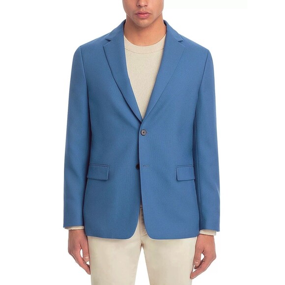 Theory Mens Jacket Clinton Hopsack Slim Fit Wool Sport Coat Sea - NWT $595 - Picture 2 of 7